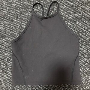 Black High Neck Cropped Tank Top Lululemon